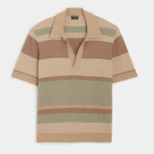 Todd Snyder - Relaxed Stripe Montauk Polo in Baja Dunes - Medium